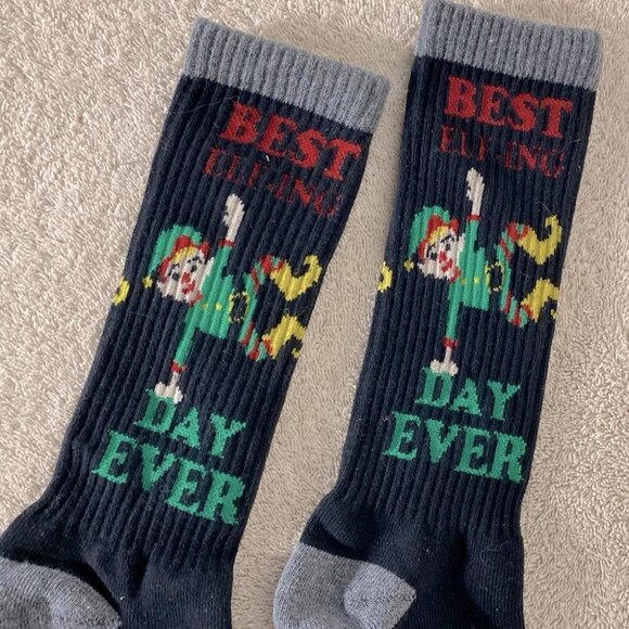 5/$25 Christmas Themed Elf Socks Best Elfing  Day Ever - Picture 5 of 8